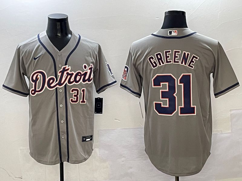 Men Detroit Tigers #31 Greene Grey Game 2025 Nike MLB Jersey style 1->detroit tigers->MLB Jersey